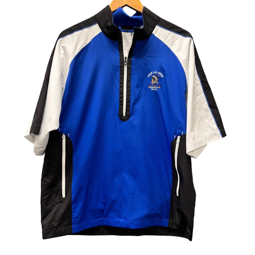 Footjoy Golf Windbreaker Mens Medium Short Sleeve SHINNECOCK HILLS 2018 US‎ OPEN